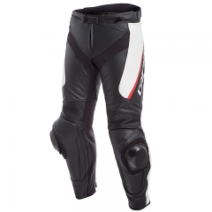 Pantalon Dainese DELTA 3 LEATHER PANTS - Noir/Blanc/Rouge