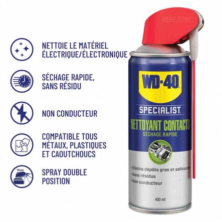Nettoyant contact électrique séchage rapide - WD40 (400ml)