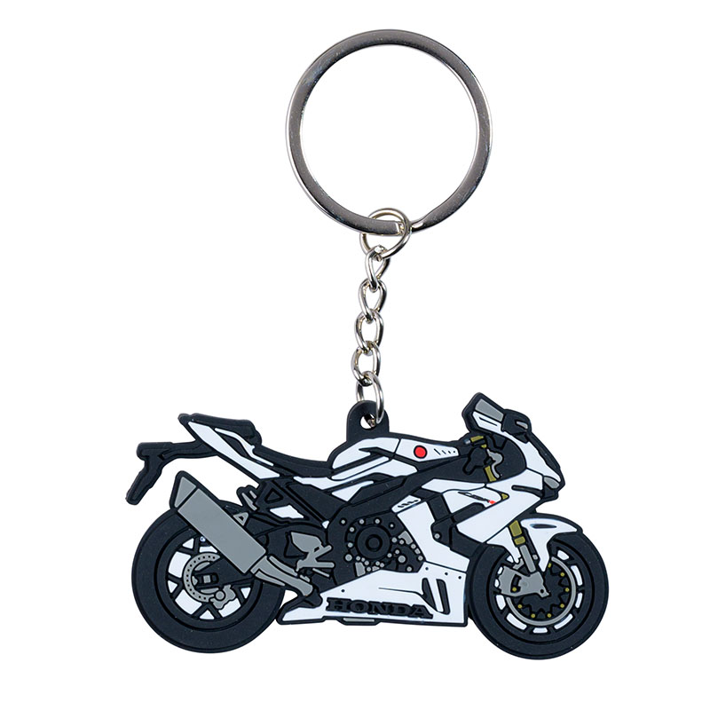 Porte clés argent casque moto cross