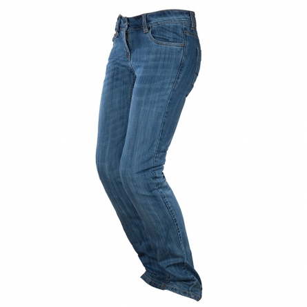Jeans Femme Denim CE Protections Moto Motard Pants Coton Scooter Lady bleu 26