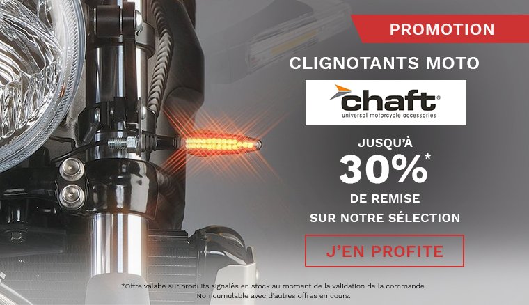 Promotion clignotants moto Chaft